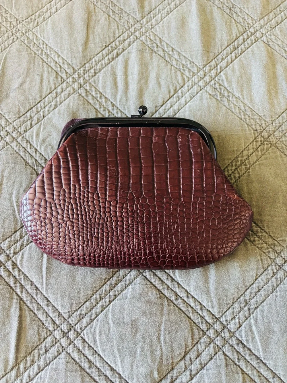 Vintage Jana clutch in crocodile print